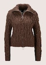 Grobstrickjacke mit voluminösem Stehkragen thumbnail 6