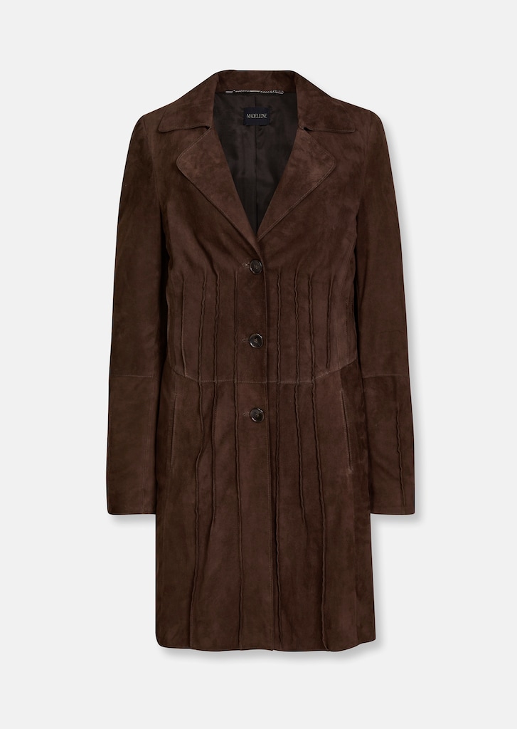 Suede leather frock coat 5