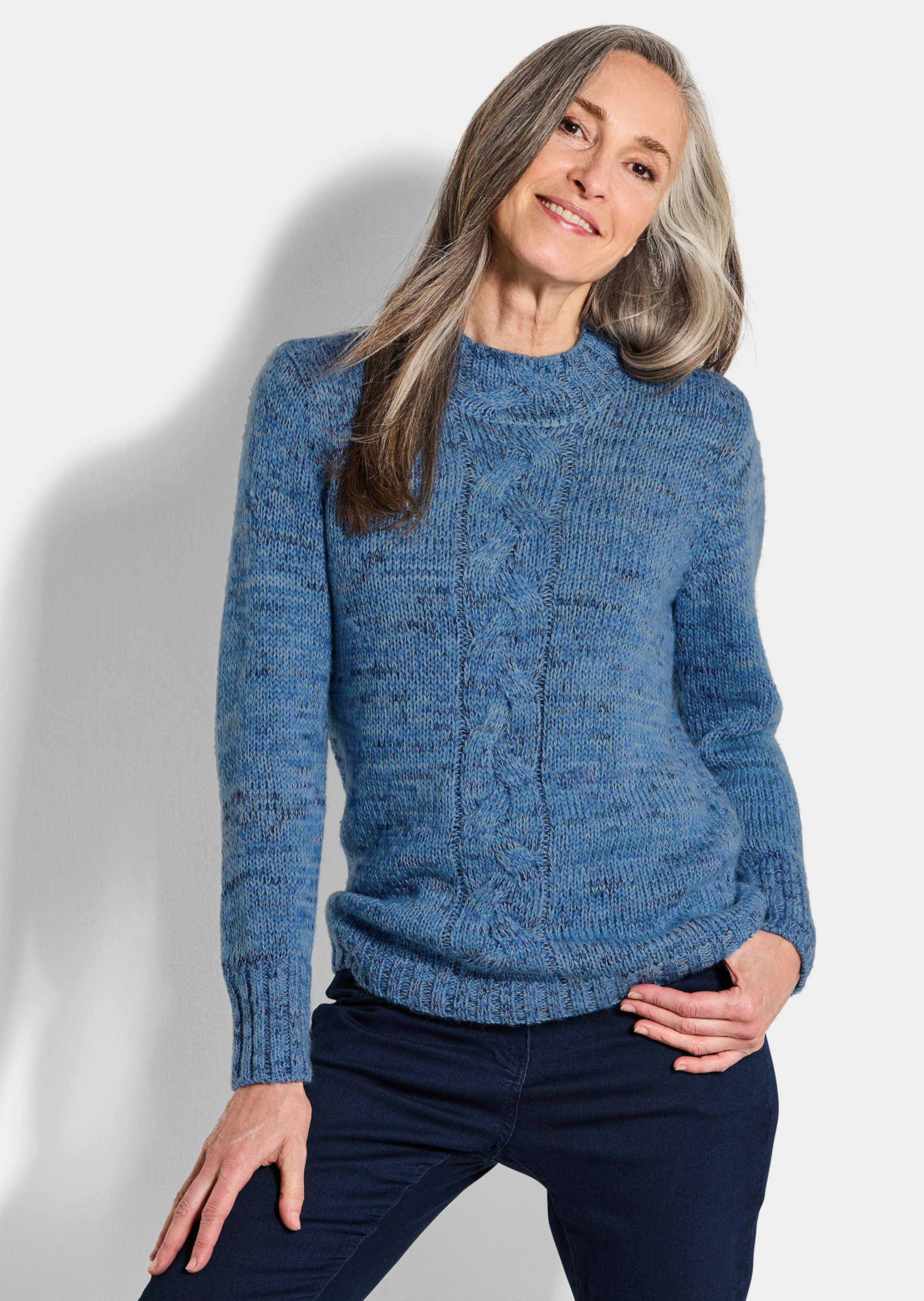 Tricot pullover met kabelpatroon