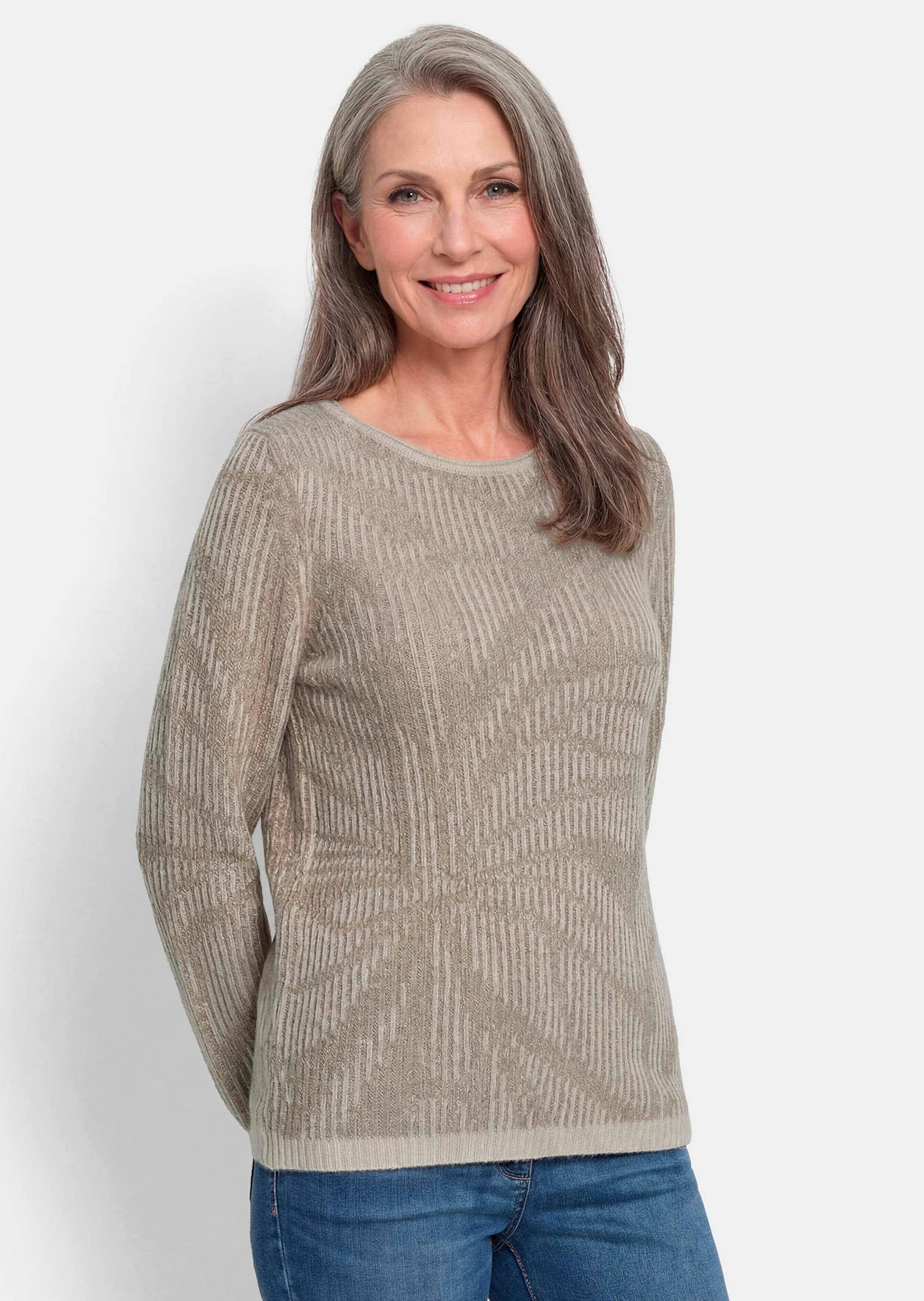 Tricot pullover met bloemenmotief