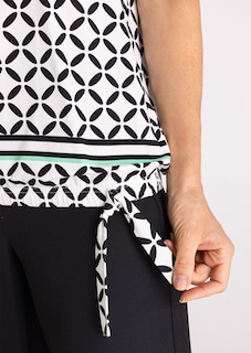 T-shirt en jersey avec base élastique et nœud décoratif thumbnail 4