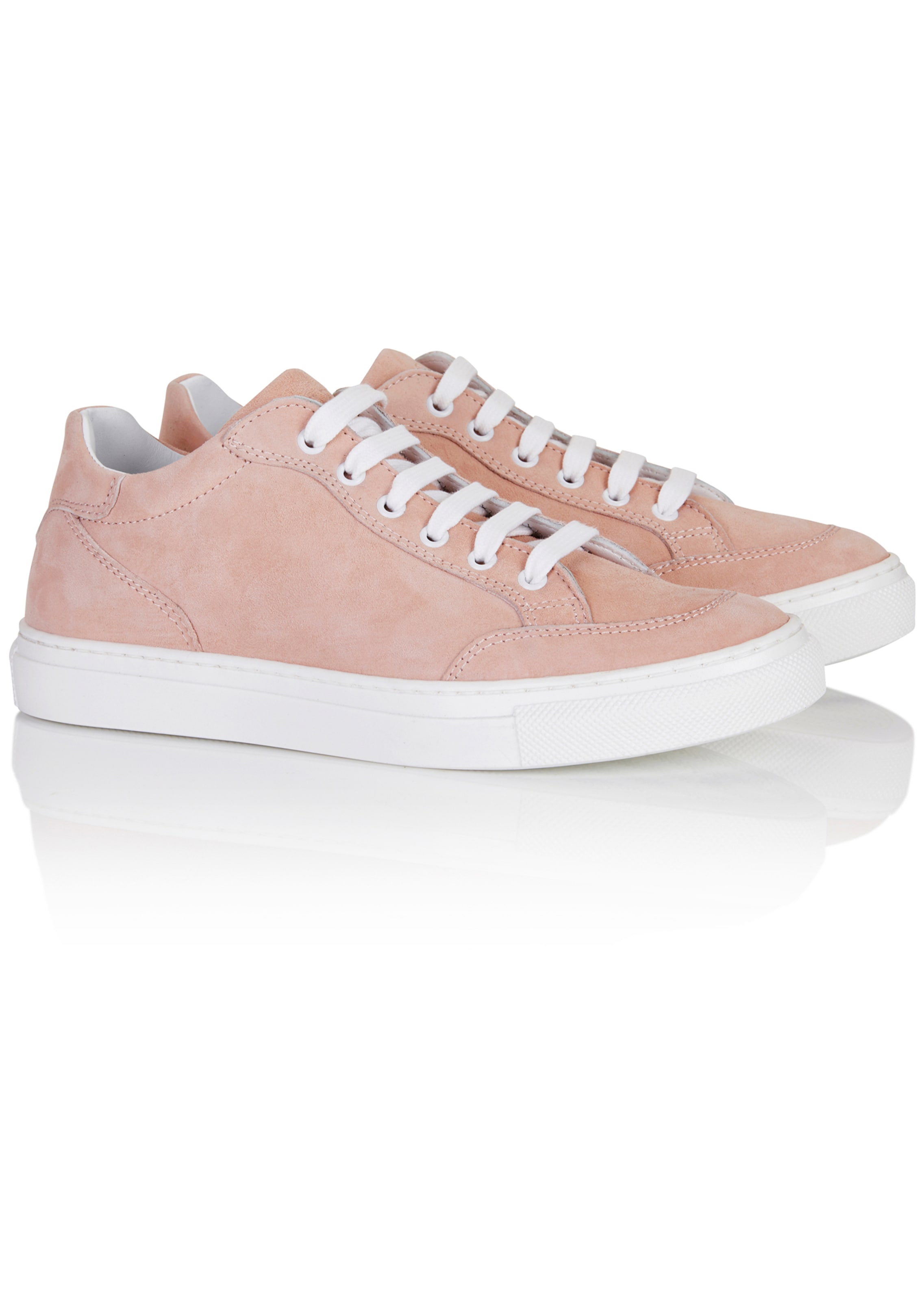 Schnürsneaker aus softem Veloursleder