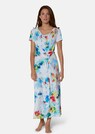 Bedrucktes Kleid mit Wasserfall-Ausschnitt und Knoten-Effekt thumbnail 2