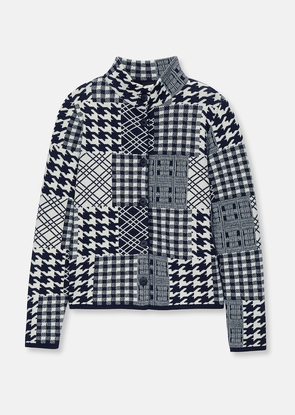 Elegant knitted blazer with polka dots 5