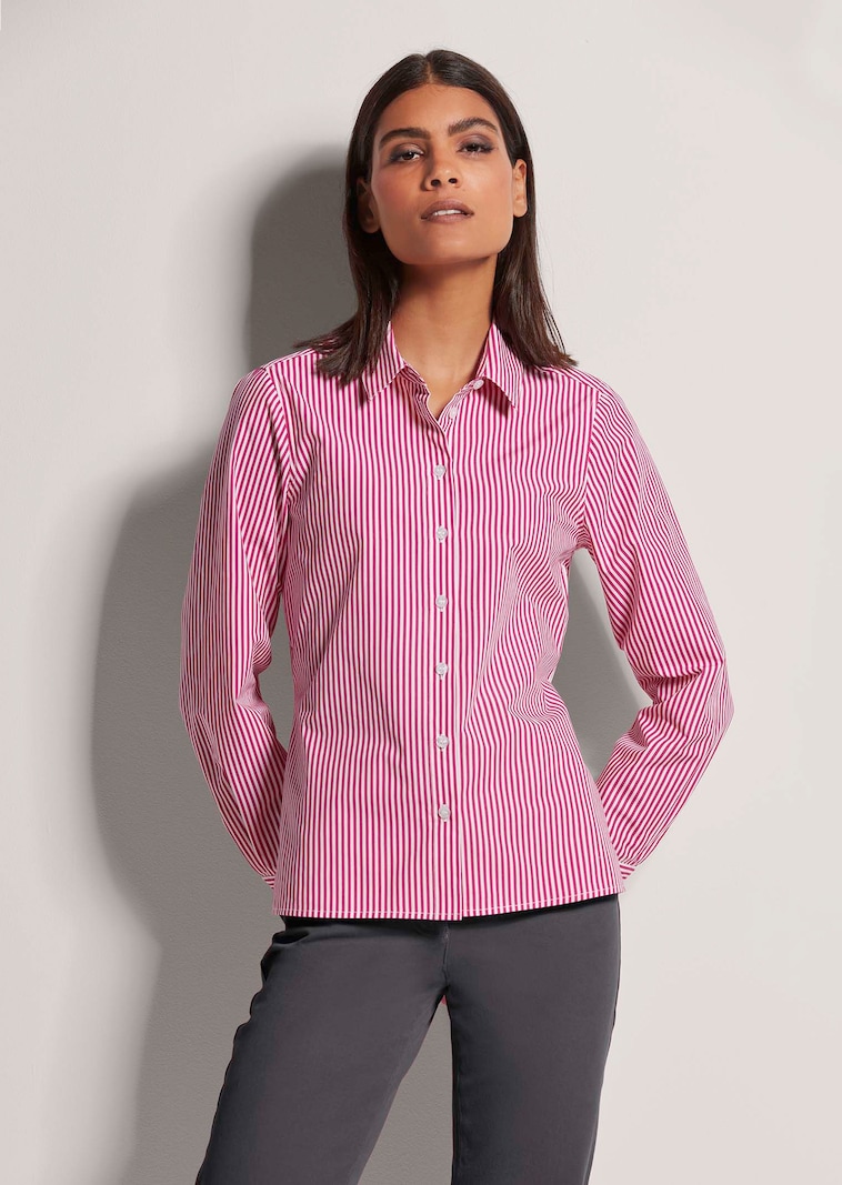 Streifenbluse aus reiner Baumwolle