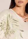 Kurzarm-Pullover mit glanzvollem Floral-Print thumbnail 5