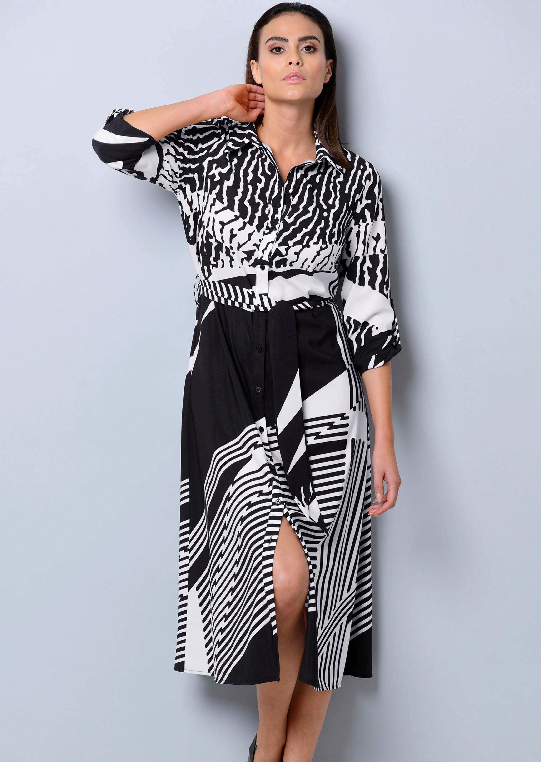 Maxikleid mit grafischem Dessin