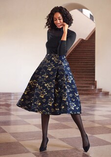 Jacquard skirt with glossy accents thumbnail 7