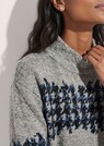 Jacquard sweatshirt met pied-de-poule thumbnail 5