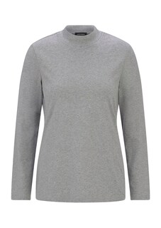 Shirt met lange mouwen en opstaande kraag, van katoen thumbnail 5