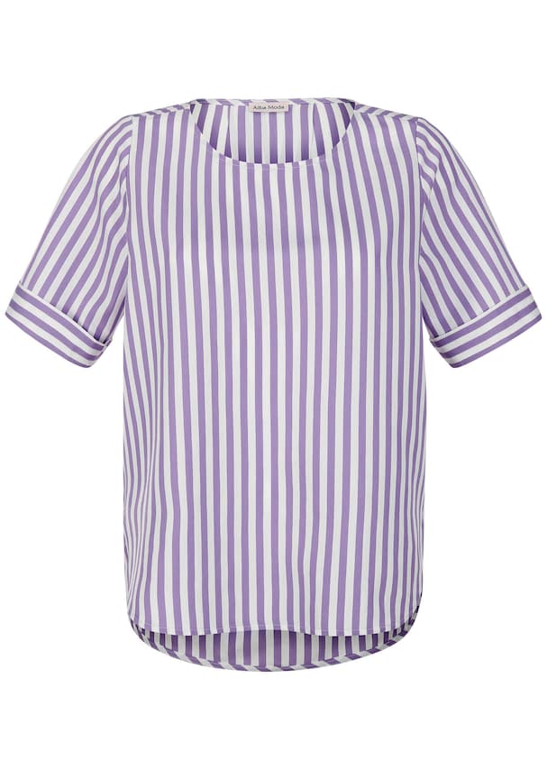 Streifenbluse mit Halbarm 5