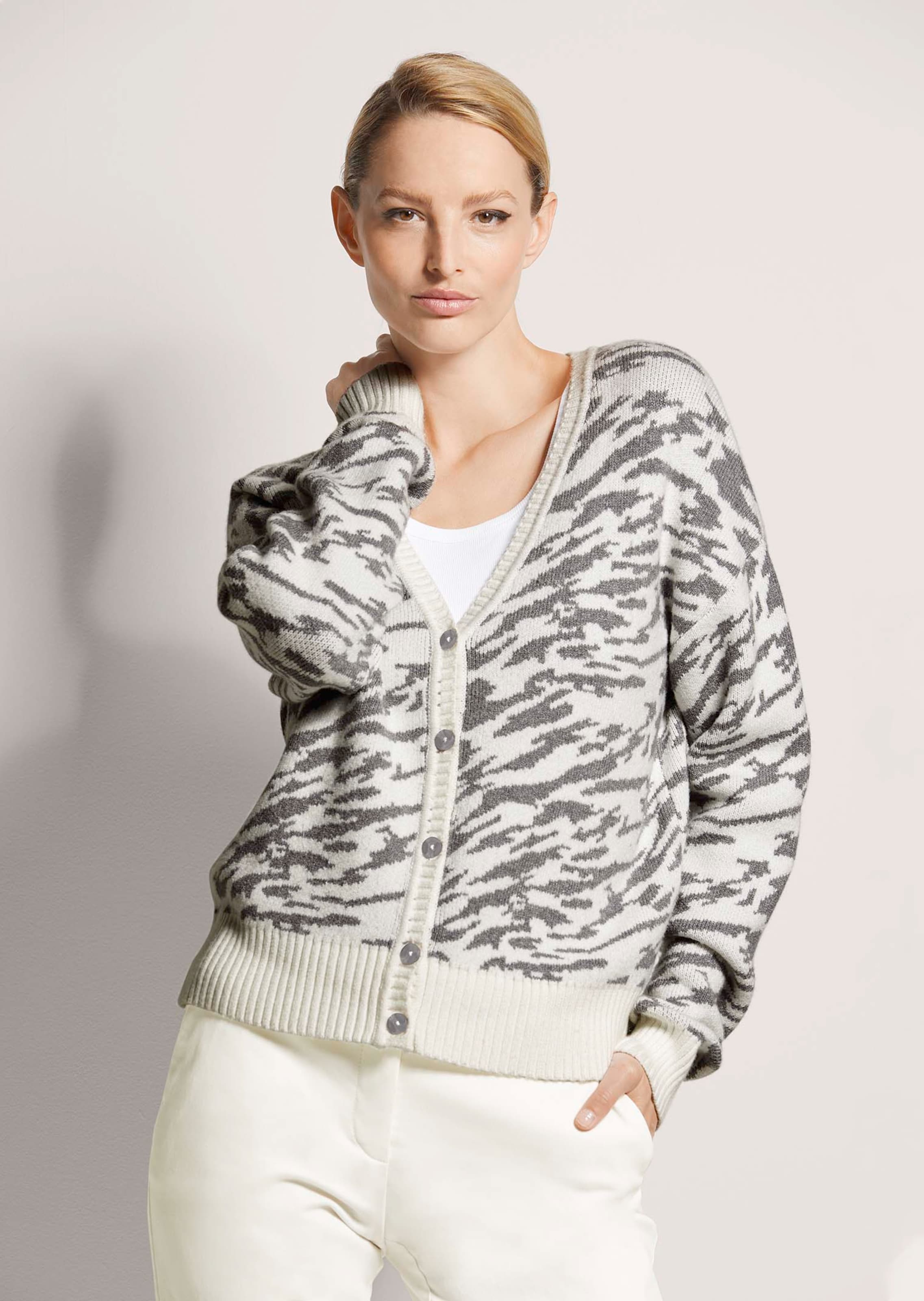 Strickjacke mit Jacquard-Muster