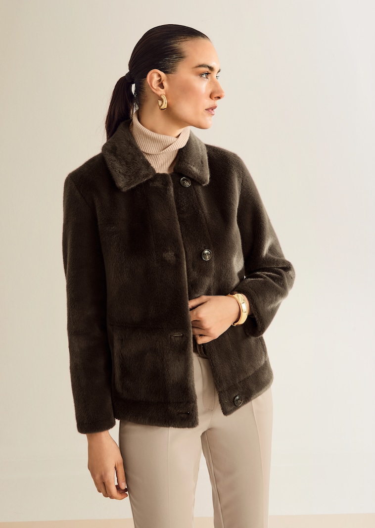 Webpelz-Jacke zum Wenden