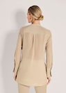 Lange Seidenbluse in kragenloser Form thumbnail 3