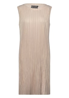 Goldschimmerndes Plisseekleid ohne Ärmel thumbnail 1