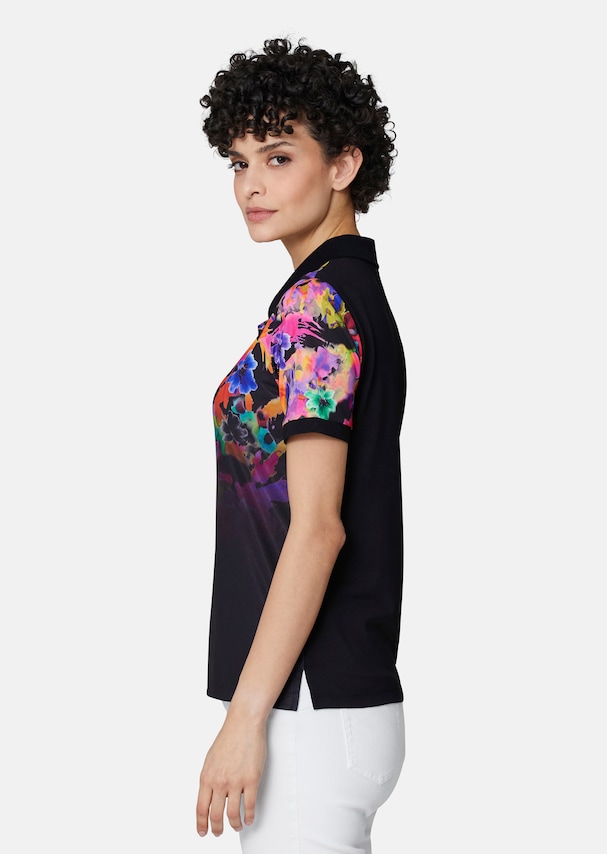 Classic polo shirt with floral accents 3