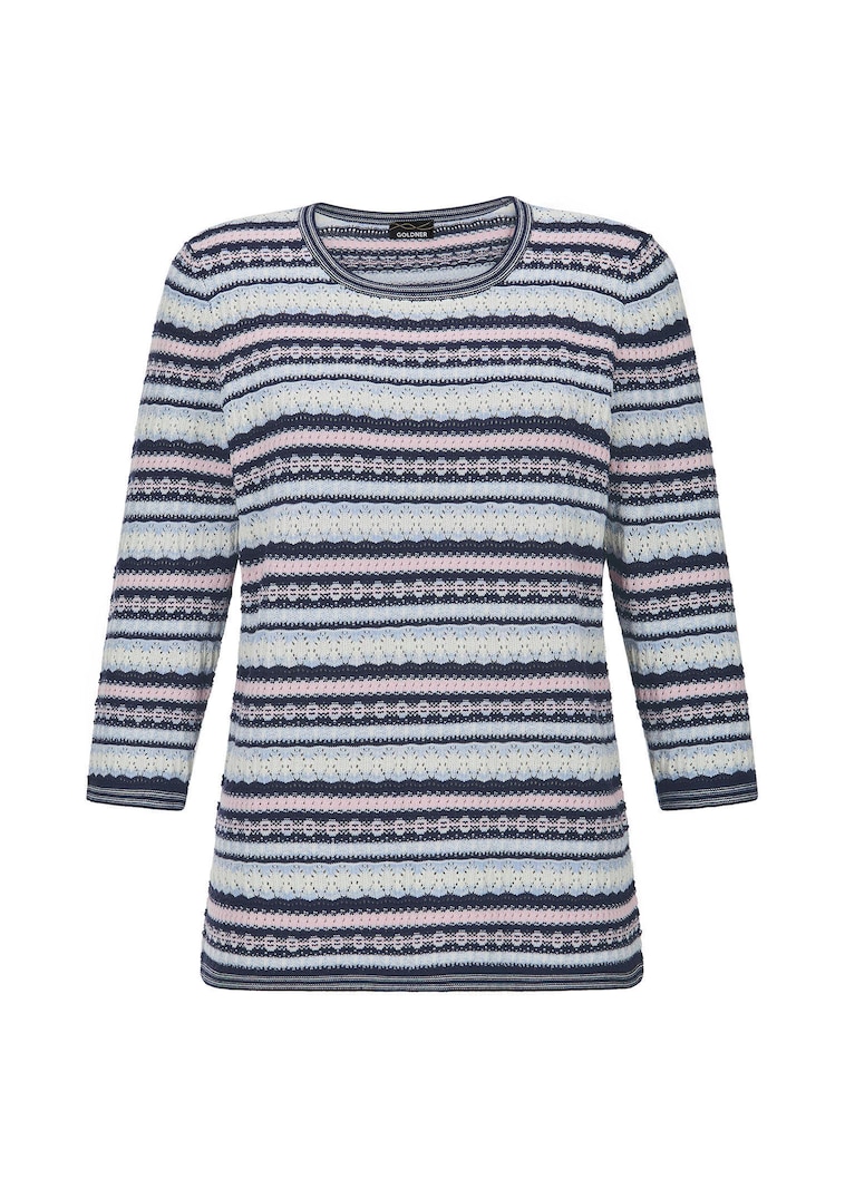 Pull jacquard à rayures