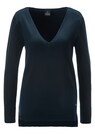 Cotton jumper with V-neck thumbnail 1