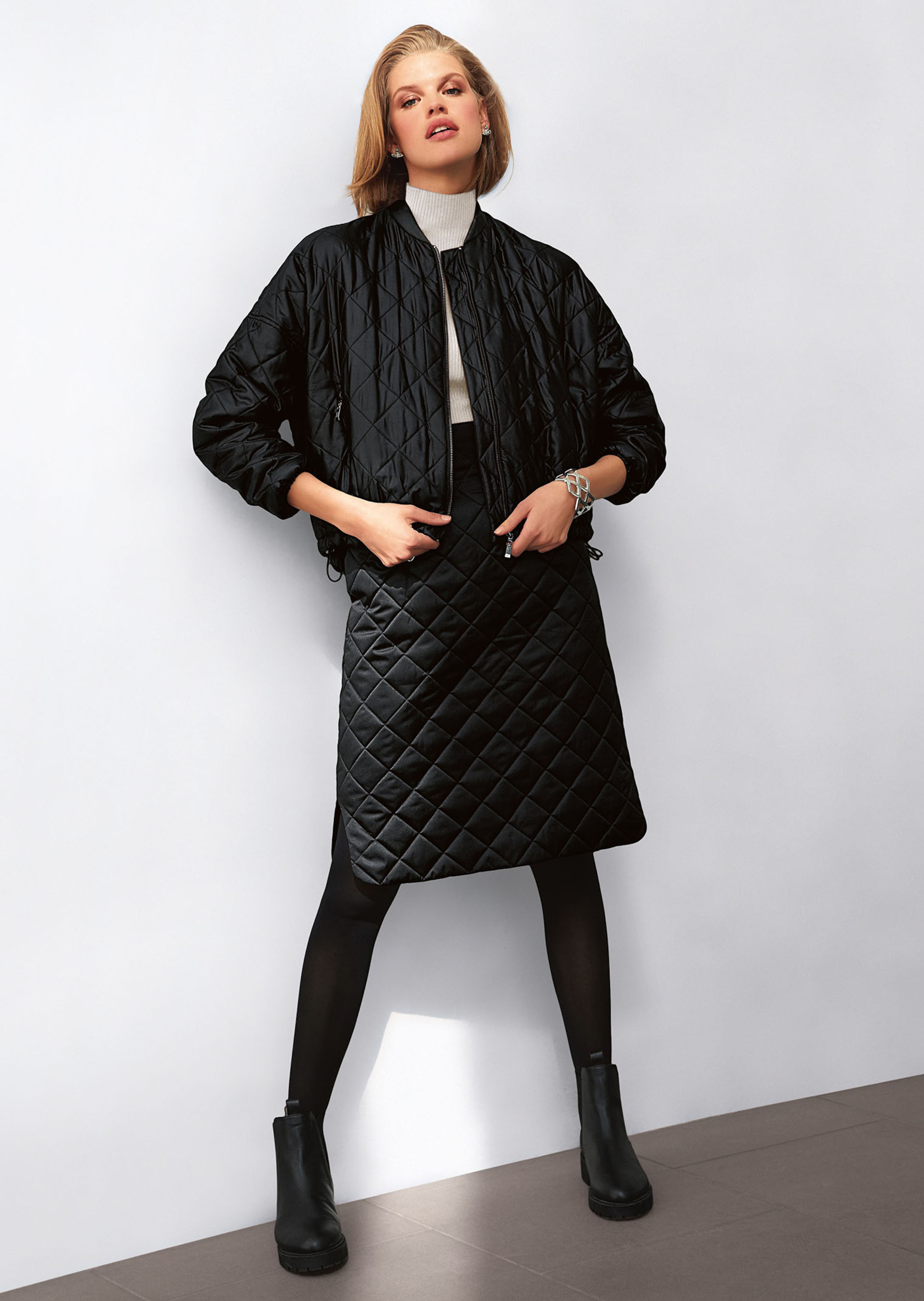 Steppblouson im Oversize-Stil