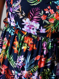 Kleid mit Volants und allover Blumendruck thumbnail 7