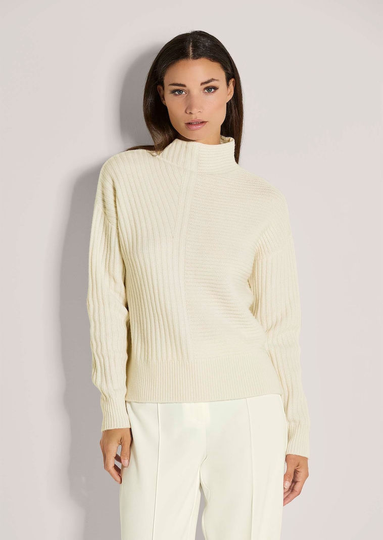 Pullover mit Struktur-Mix