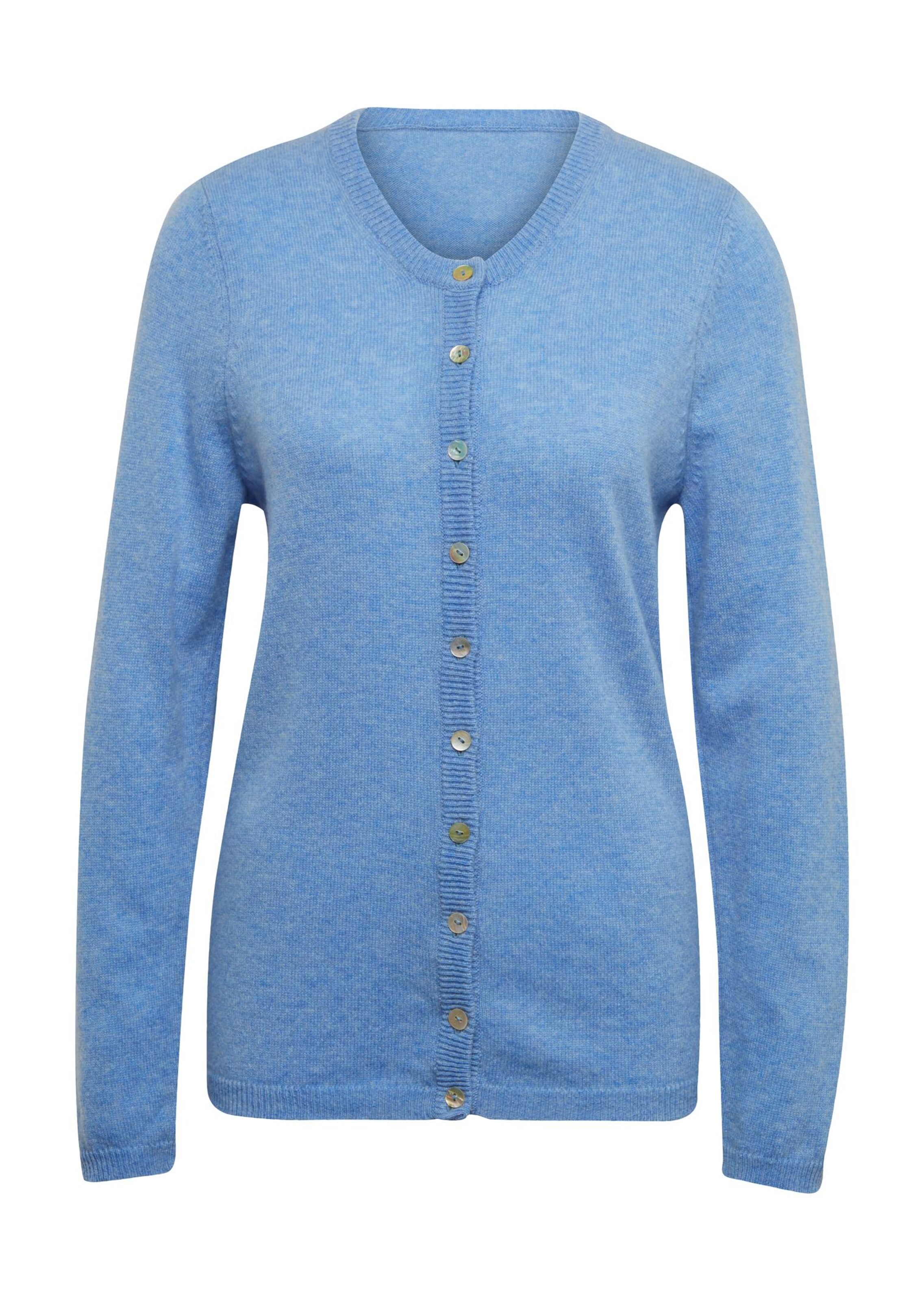 Cardigan en cachemire - bleu - Gr. 46 de Goldner Fashion
