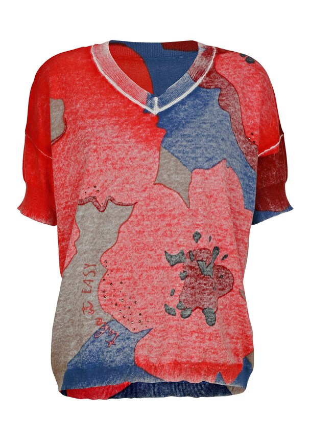 Druckpullover mit floralem Druck 6