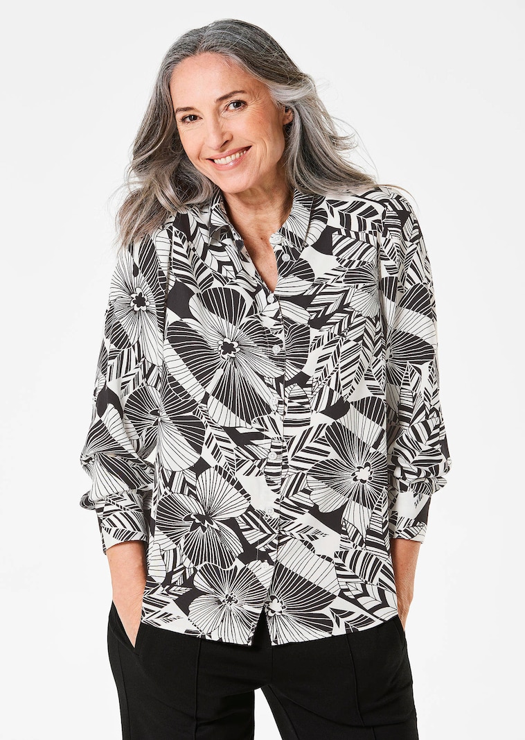 Druckbluse mit floralem Muster