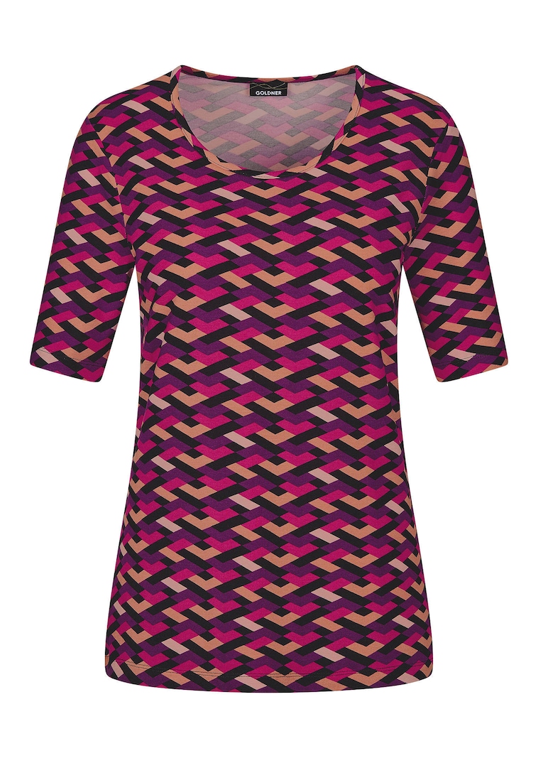 Shirt in geometrischem Print
