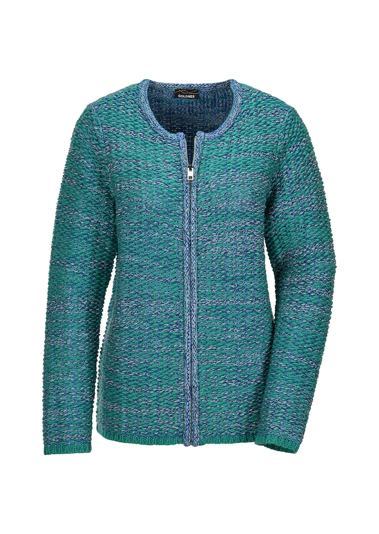 Strickjacke mit verdecktem Reissverschluss