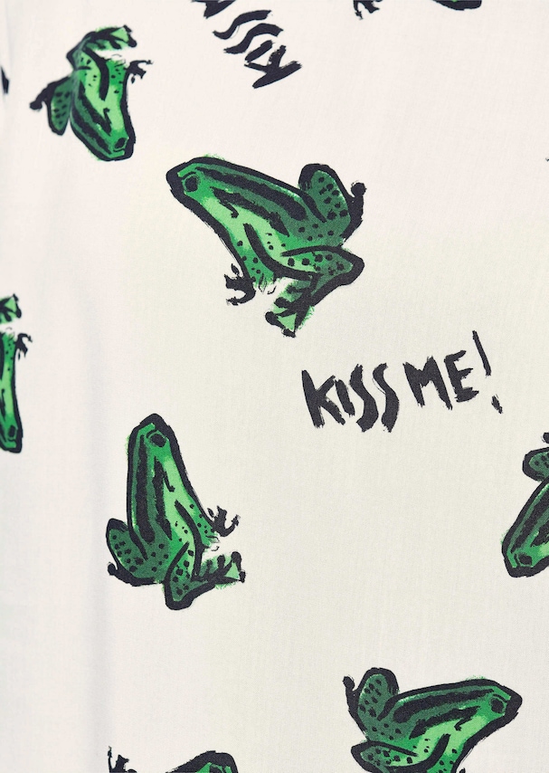 Bluse mit Druckdessin "Frösche" 4