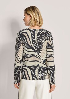 Feinstrick-Pullover mit Fantasy-Print thumbnail 3