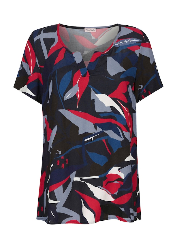 Bluse mit grafischem Dessin 5