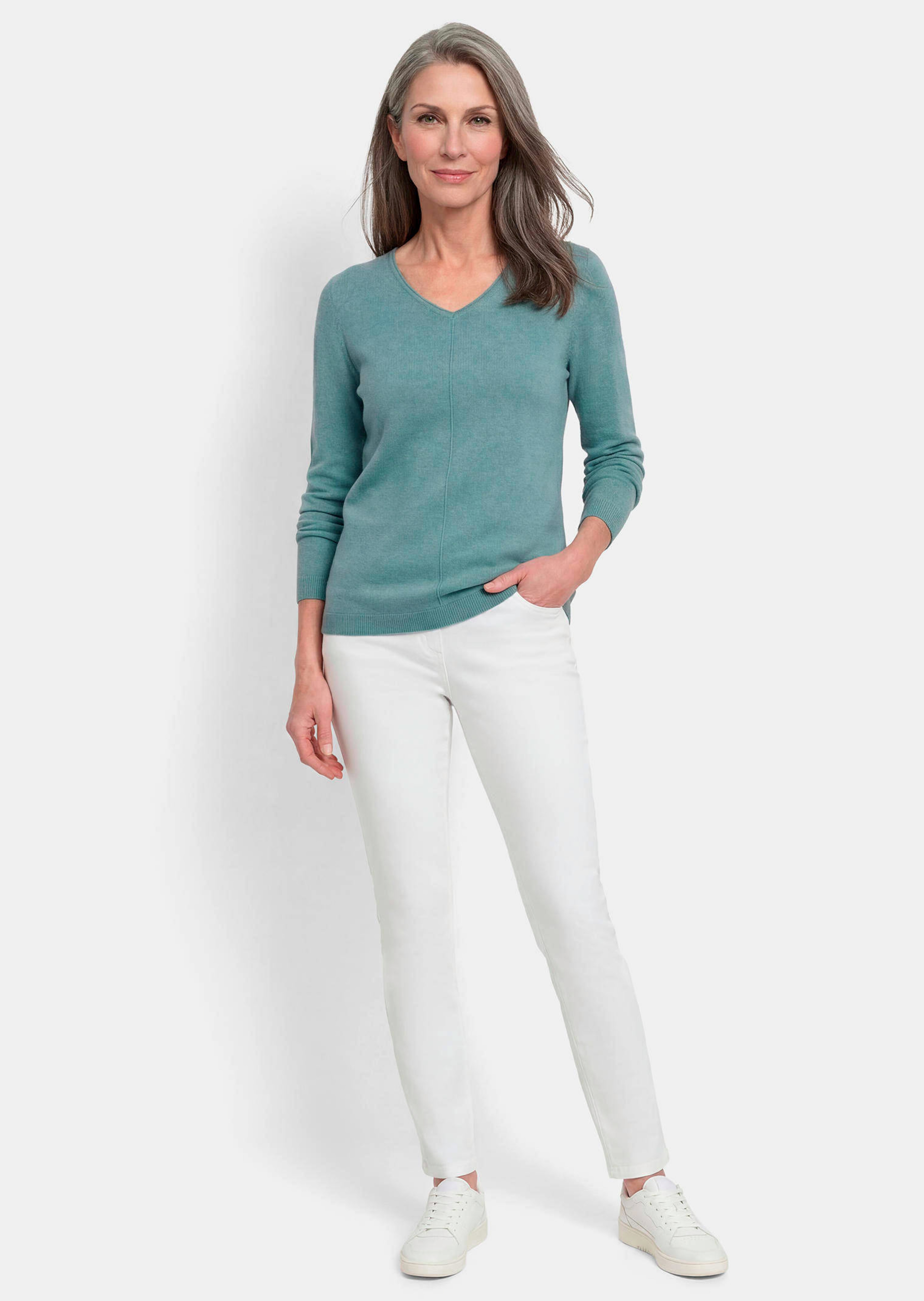Pullover met een V-hals van COTTAMIRA