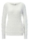 Knitted jumper with feather texture thumbnail 1