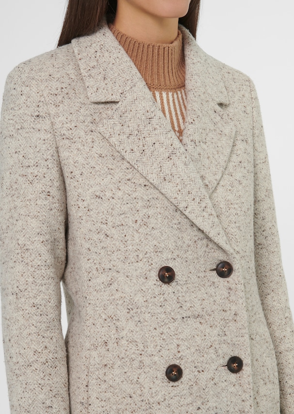 Double-breasted tweed coat 4