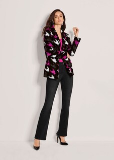 Verschlusslose Shirtjacke mit Hahnentrittmuster thumbnail 2