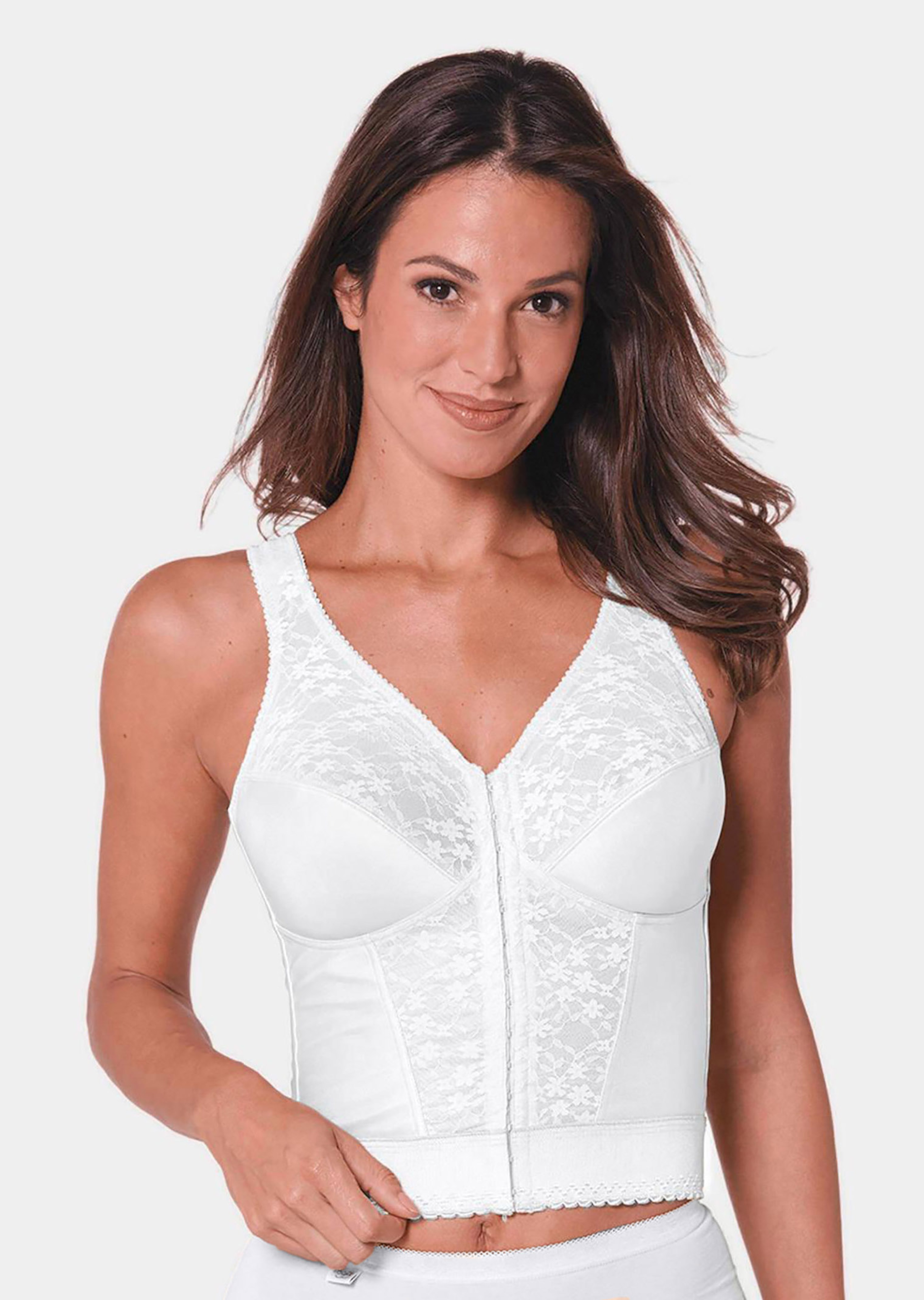 Bustier long avec fermeture à l'avant