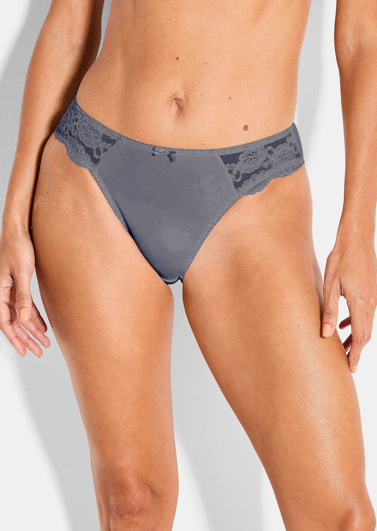 Slip taille basse féminin en dentelle