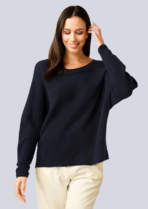 Pullover mit U-Boot Ausschnitt