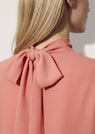 Chiffon blouse met een opstaande kraag en een strikceintuurtje thumbnail 3