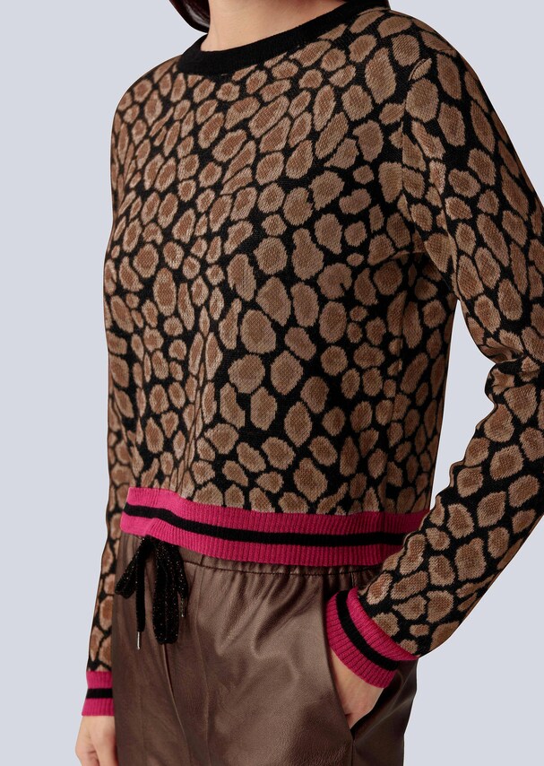 Pullover aus Jacquardstrick in Animaldessin