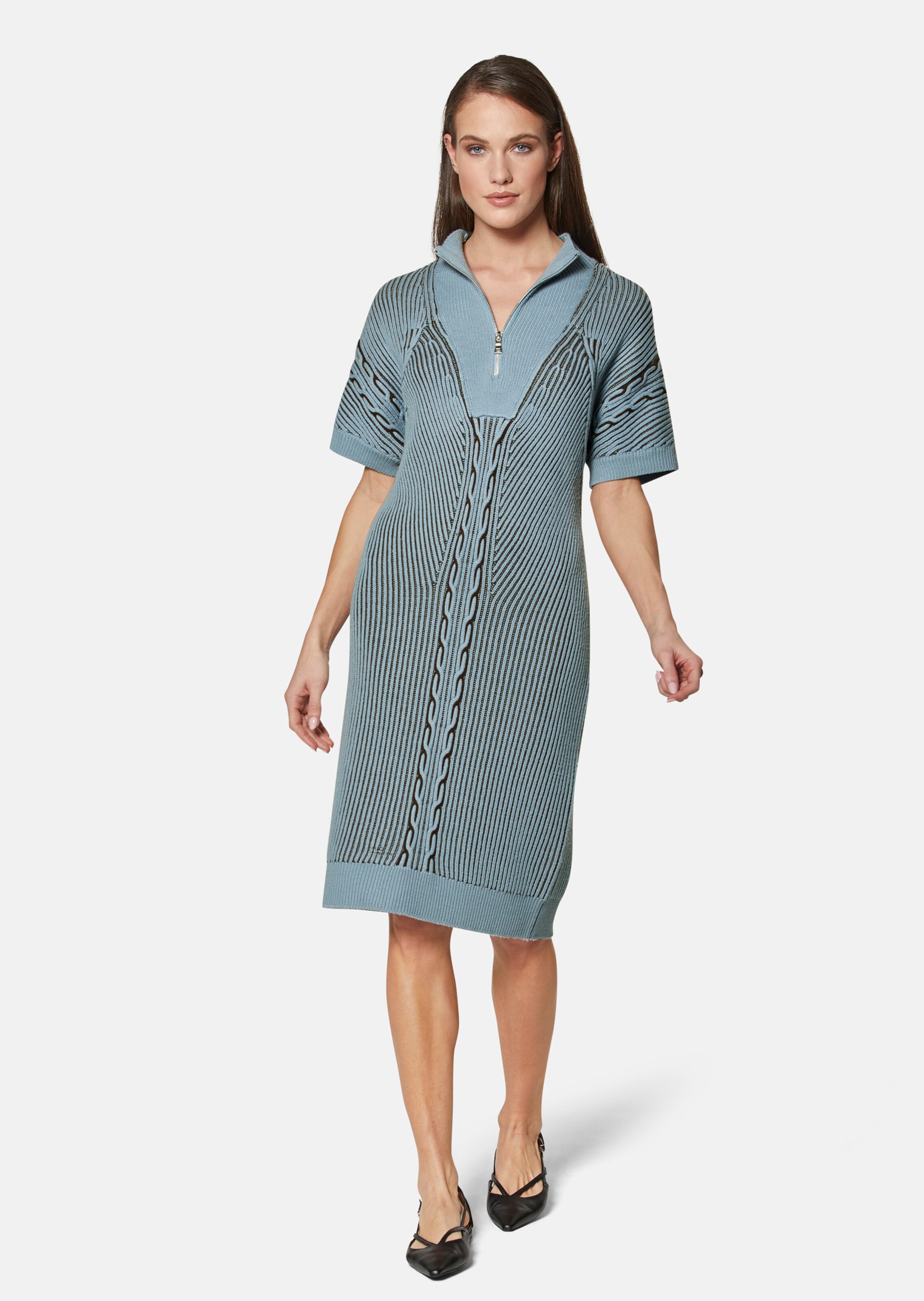 Madeline Knit Dress With High Neck Cozy Warmth Elegant Everyday Knitwear For Women main image 0