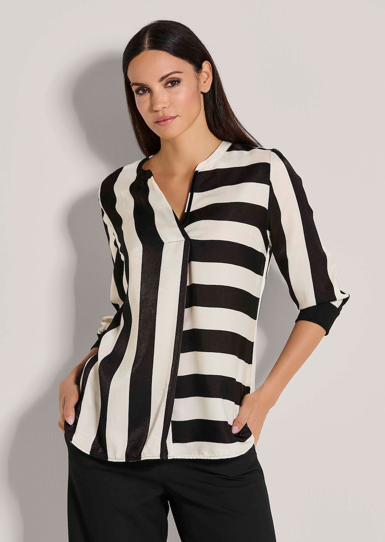 Tunika-Bluse mit 3/4-Ärmeln