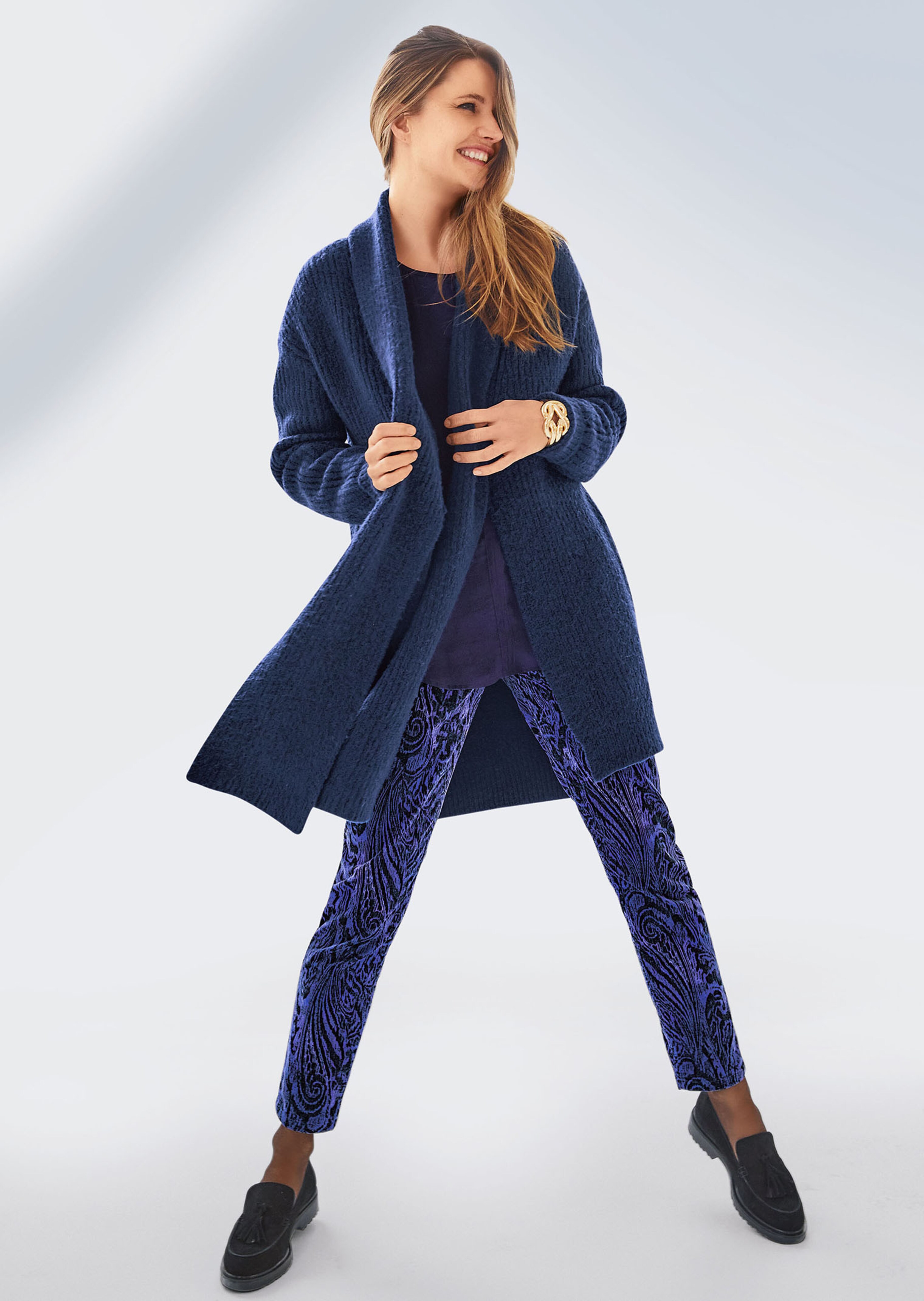 Paisley-Hose in samtiger Stretch-Qualität