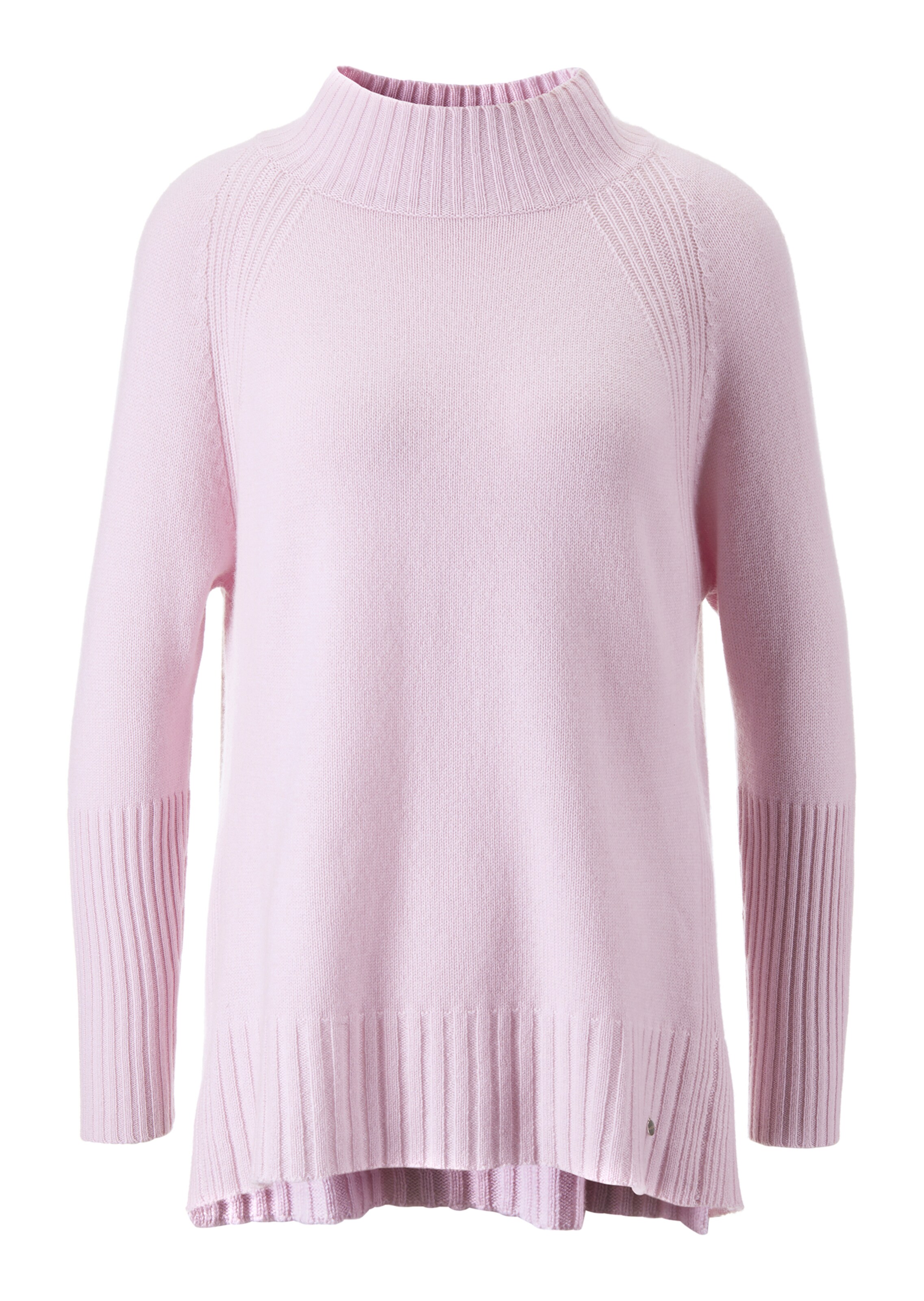Weiter Kaschmirpullover mit Stehkragen