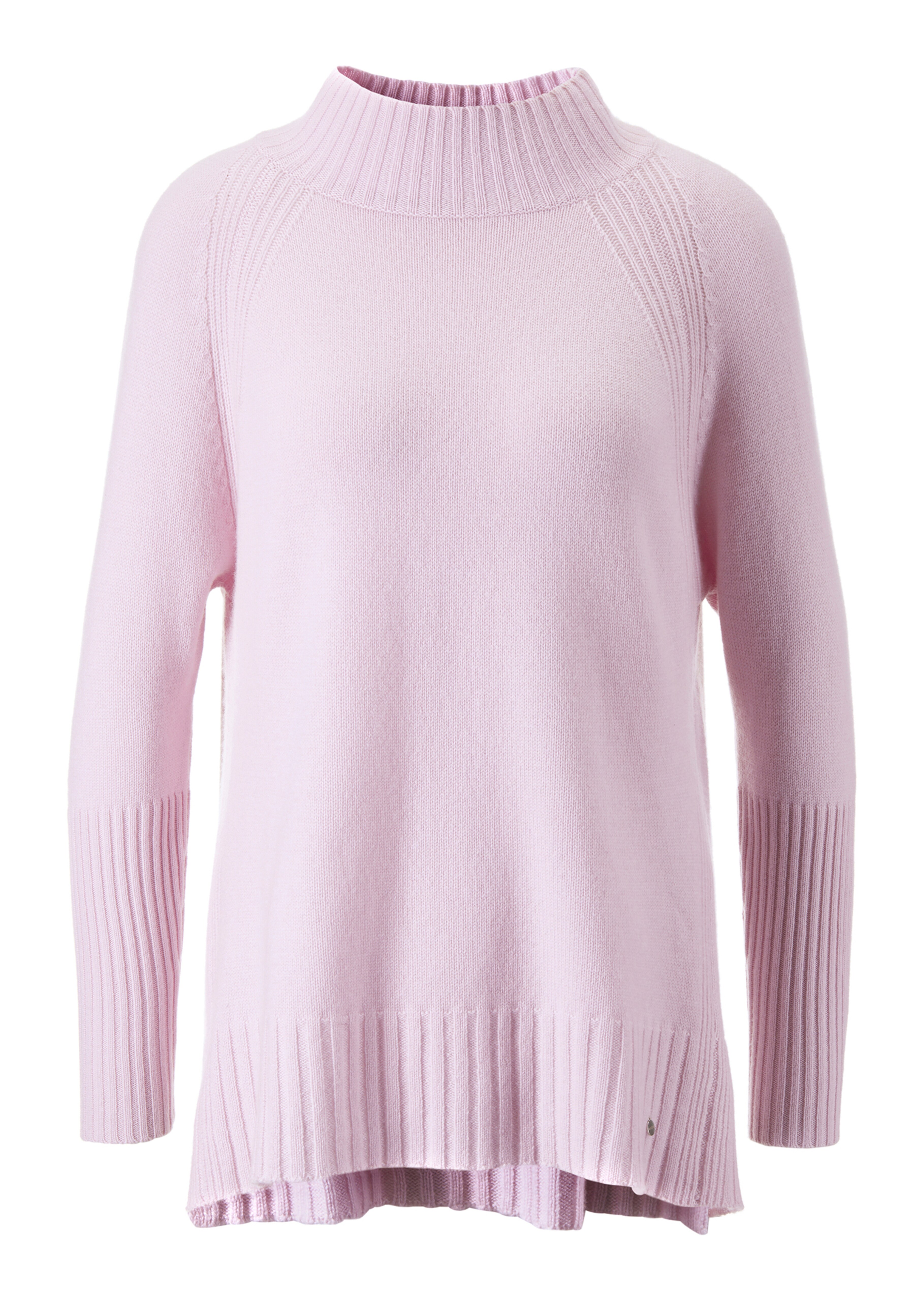 Weiter Kaschmirpullover mit Stehkragen