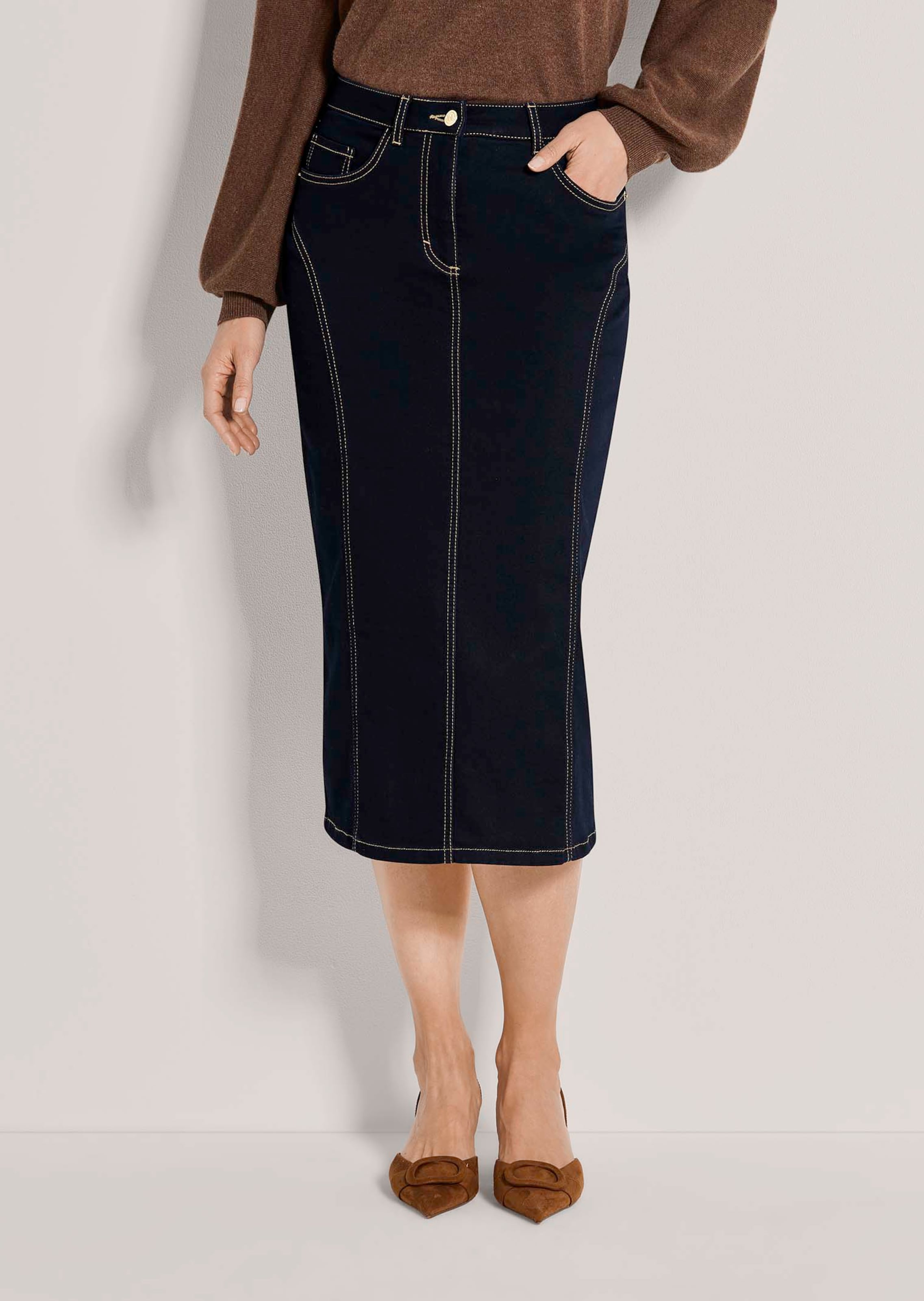 Jeansrock in langer Pencil-Form