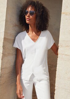 Kurzarmpullover mit V-Ausschnitt thumbnail 7