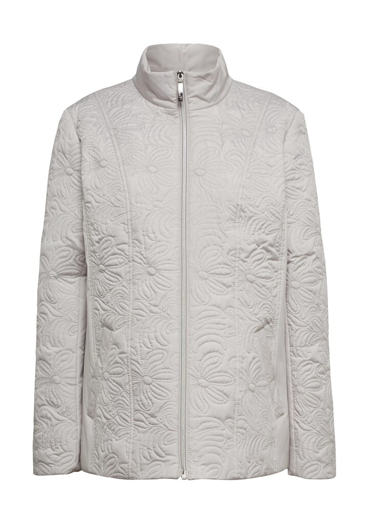Jacke mit floraler Steppung